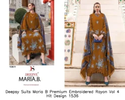 Deepsy Suits Maria B Premium Embroidered Rayon Vol 4 Hit Design 1536