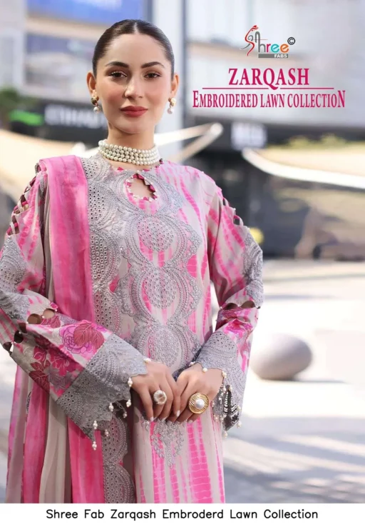 Shree Fab Zarqash Embroderd Lawn Collection