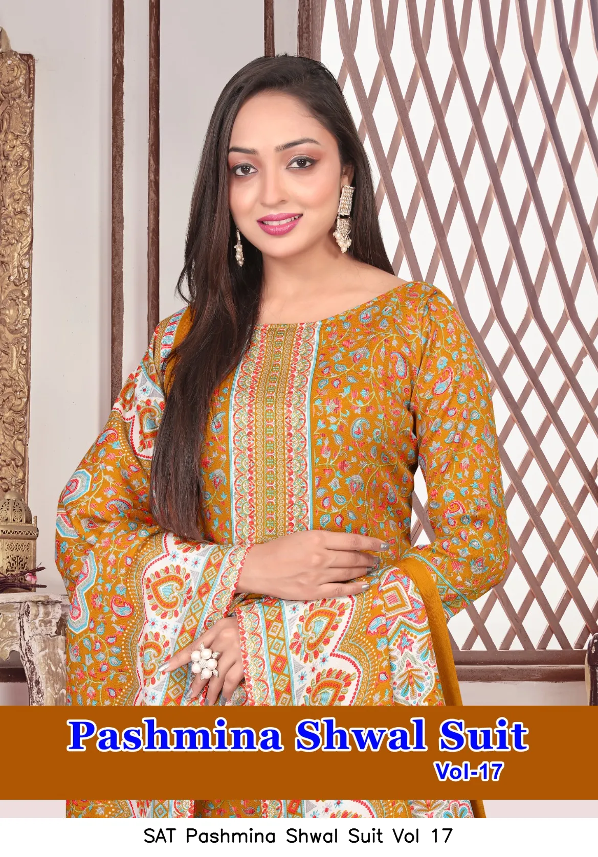 SAT Pashmina Shwal Suit Vol 17