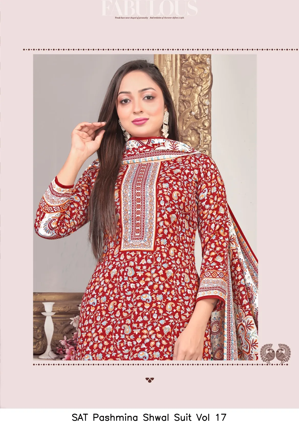 SAT Pashmina Shwal Suit Vol 17 - Image 10