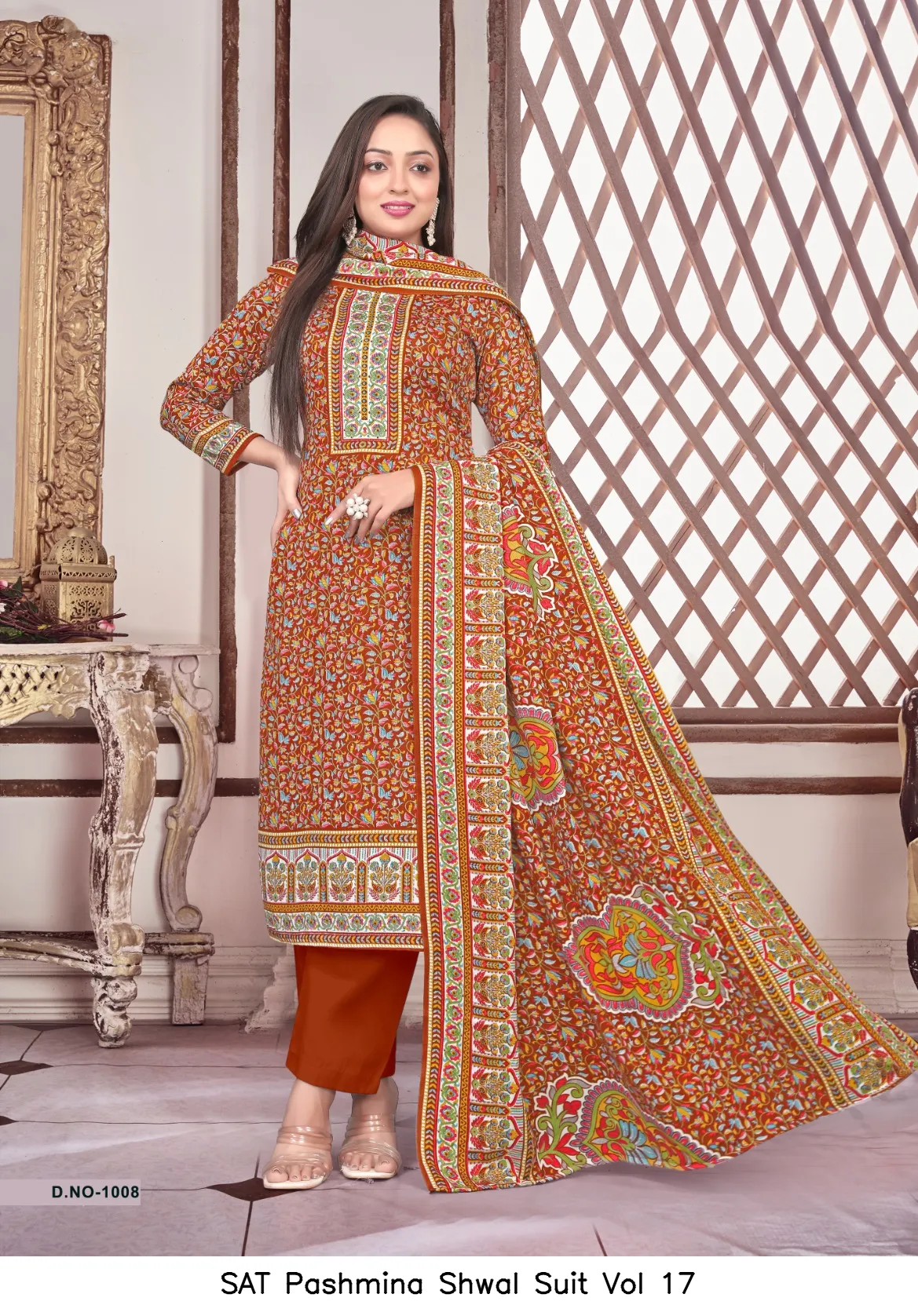 SAT Pashmina Shwal Suit Vol 17 - Image 14