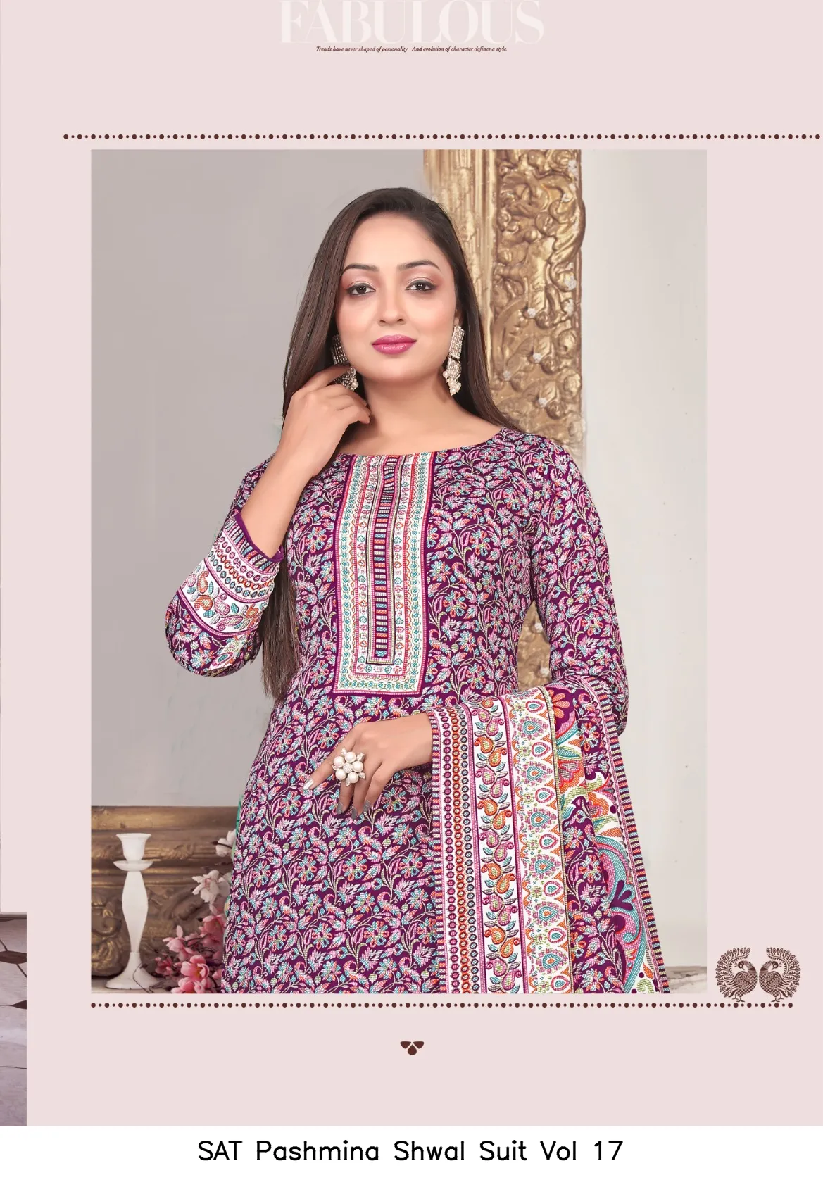 SAT Pashmina Shwal Suit Vol 17 - Image 15