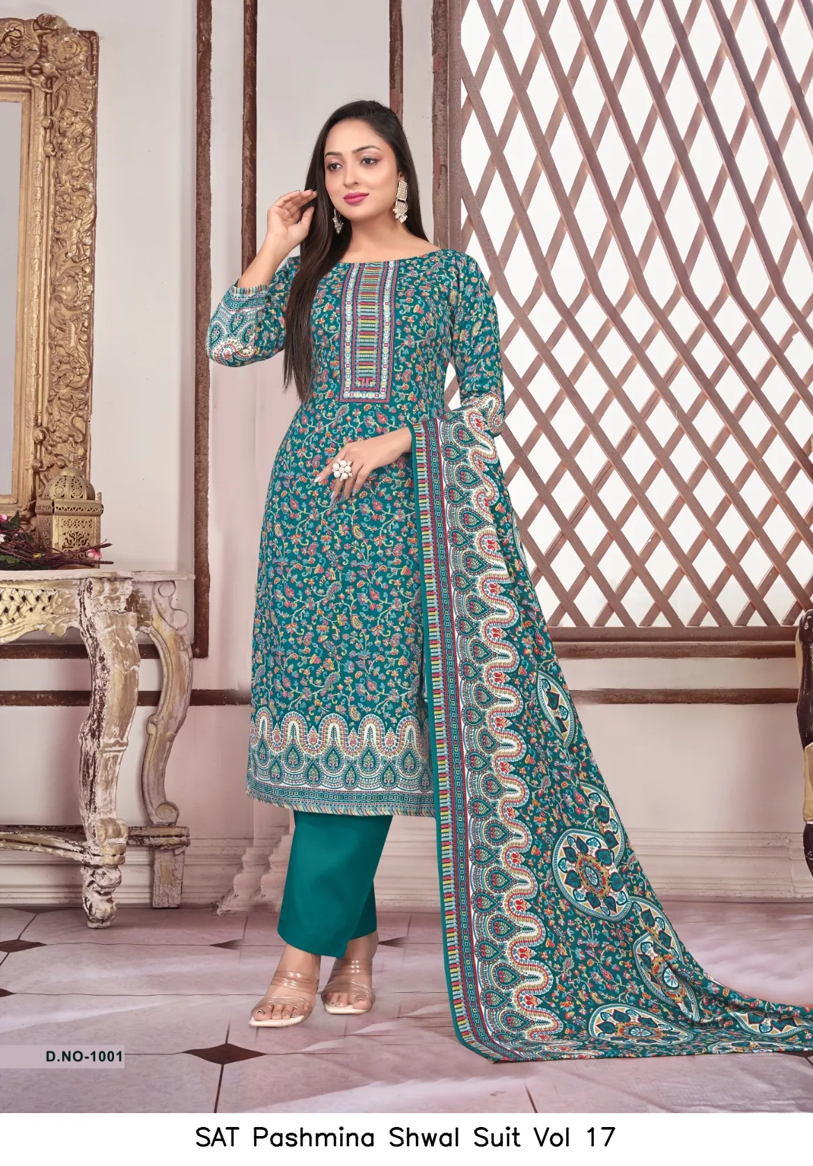 SAT Pashmina Shwal Suit Vol 17 - Image 4
