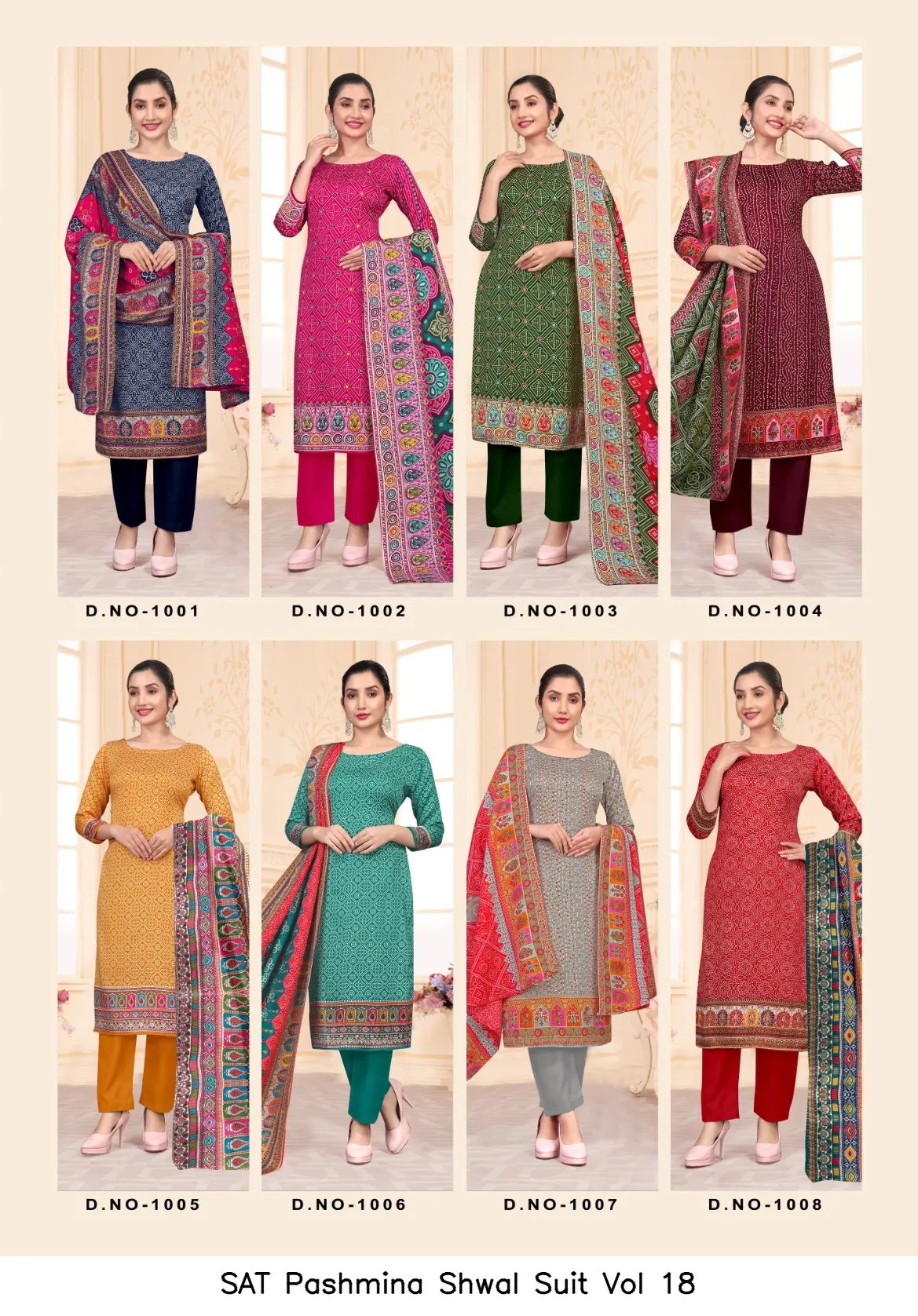 SAT Pashmina Shwal Suit Vol 18 - Image 12