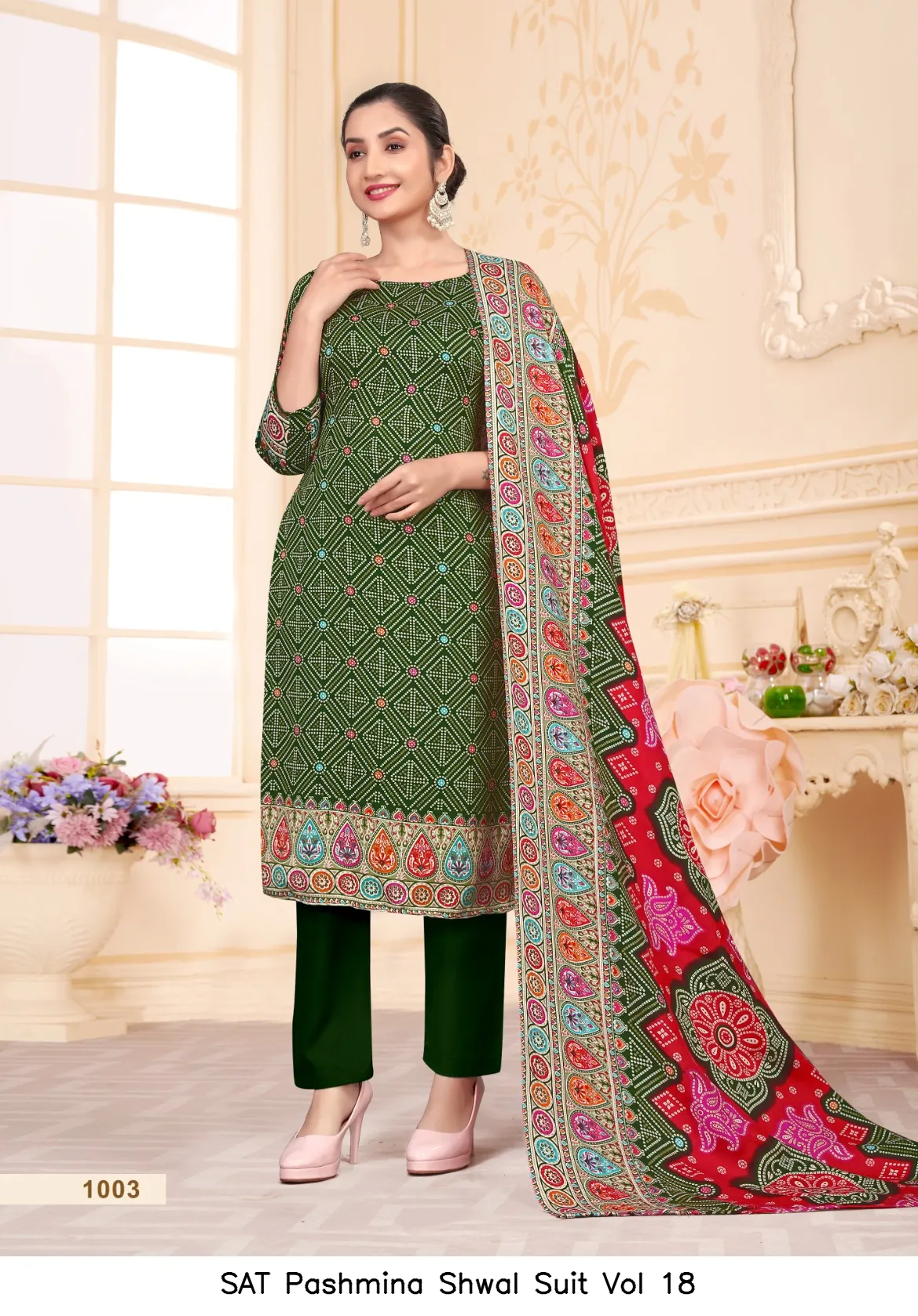 SAT Pashmina Shwal Suit Vol 18 - Image 13