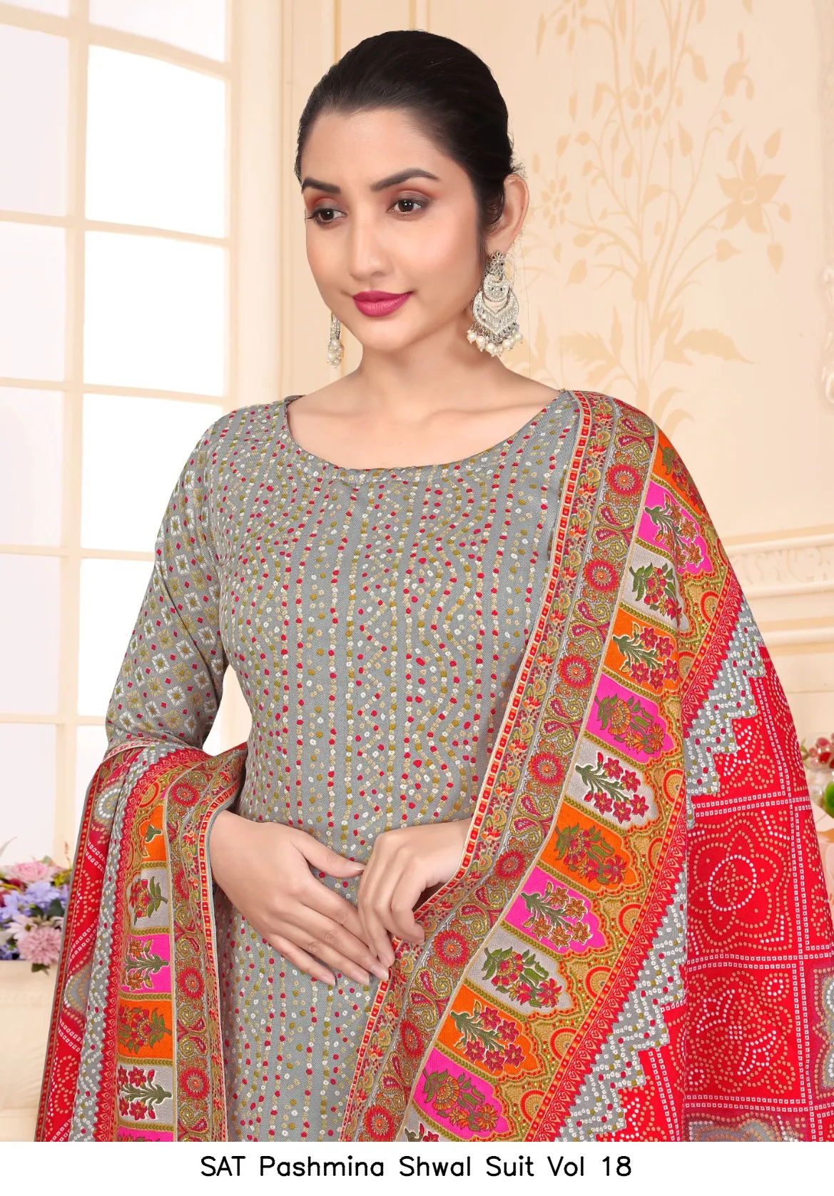 SAT Pashmina Shwal Suit Vol 18 - Image 14
