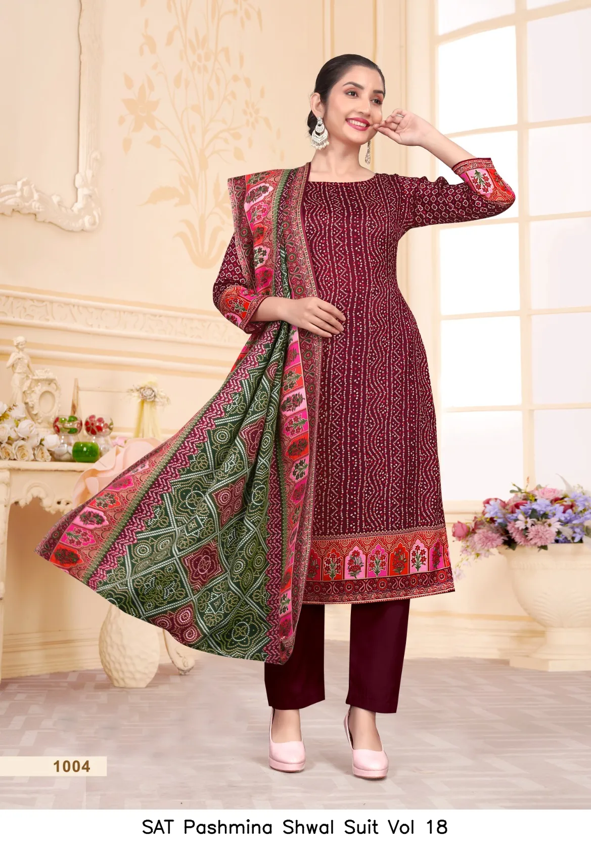 SAT Pashmina Shwal Suit Vol 18 - Image 2