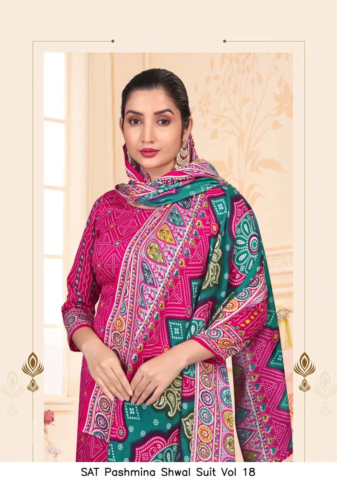 SAT Pashmina Shwal Suit Vol 18 - Image 3