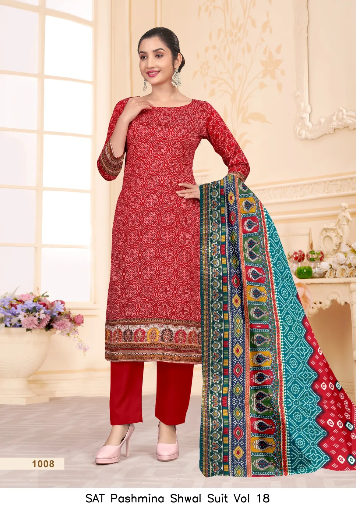 SAT Pashmina Shwal Suit Vol 18 - Image 8