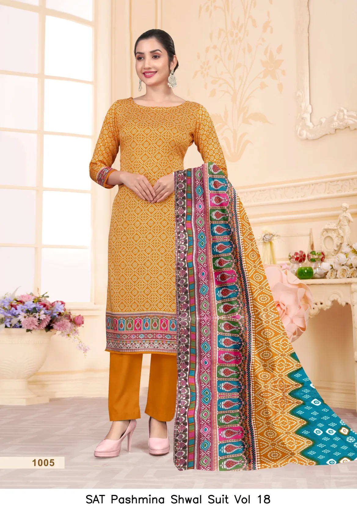 SAT Pashmina Shwal Suit Vol 18 - Image 9