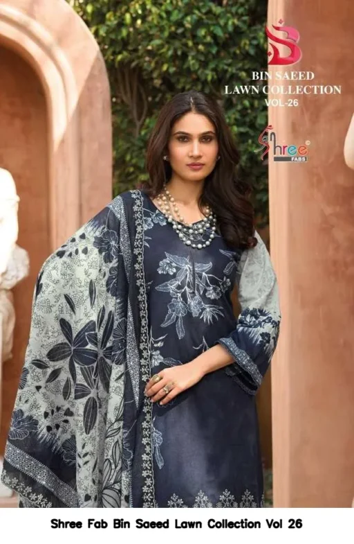 Shree Fab Bin Saeed Lawn Collection Vol 26