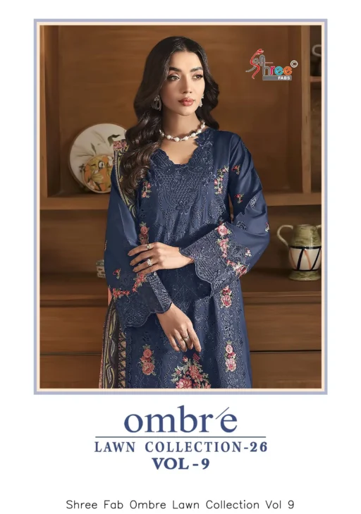 Shree Fab Ombre Lawn Collection Vol 9