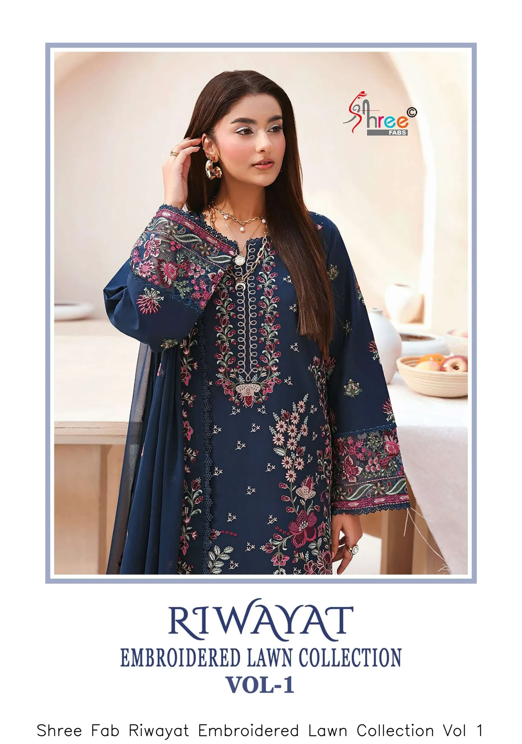 Shree Fab Riwayat Embroidered Lawn Collection Vol 1
