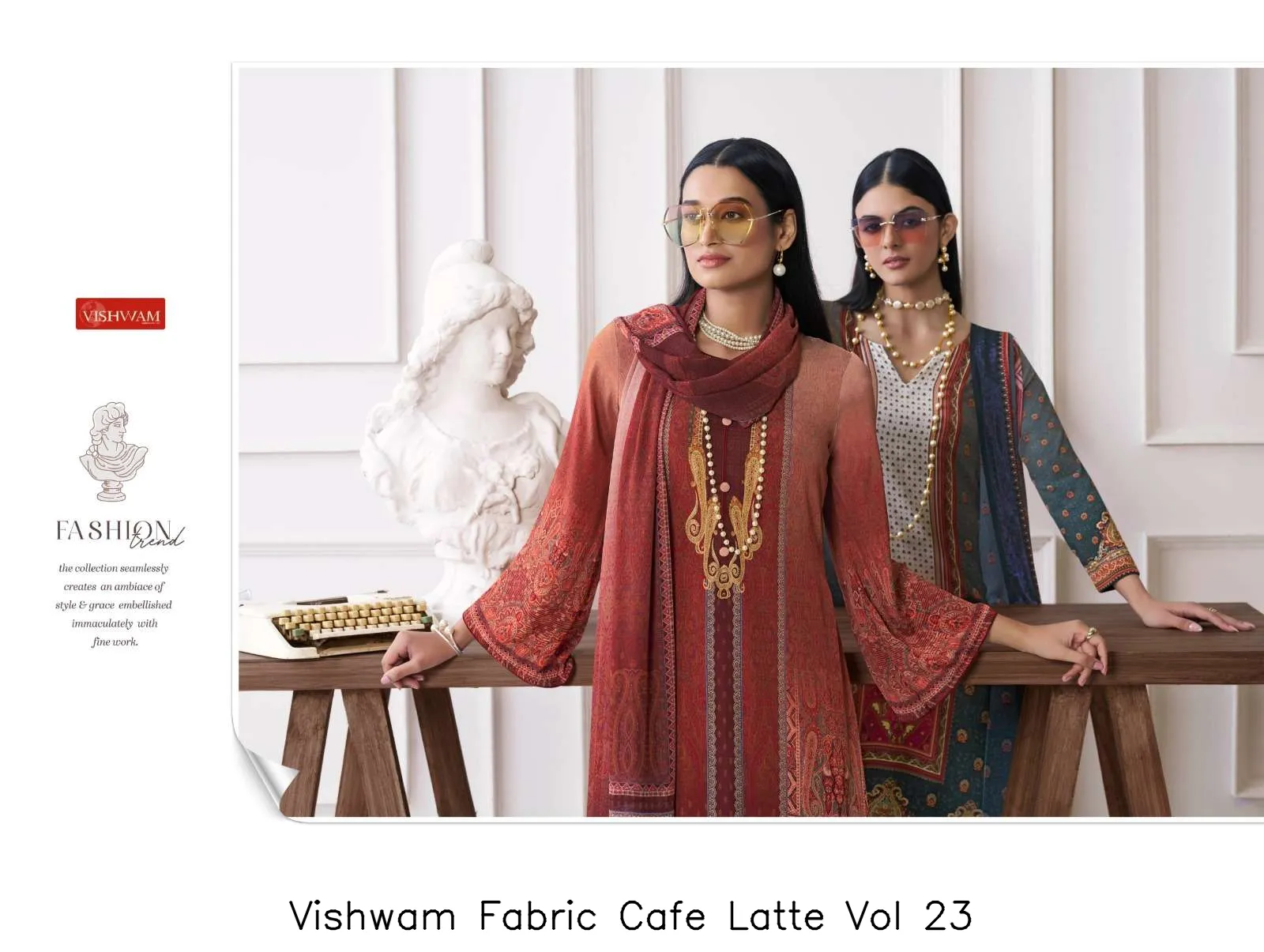 Vishwam Fabric Cafe Latte Vol 23 - Image 10