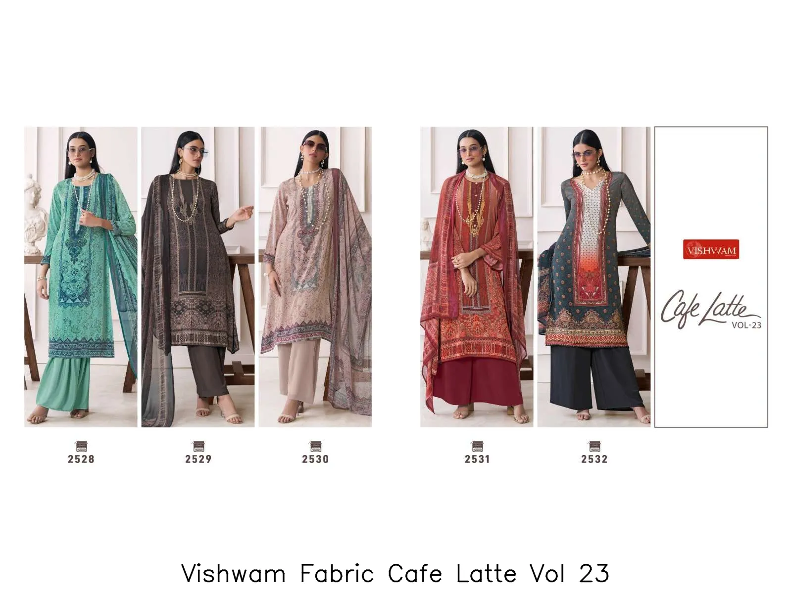 Vishwam Fabric Cafe Latte Vol 23 - Image 7