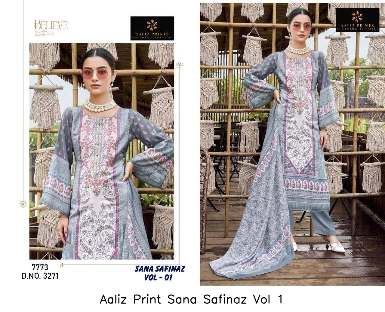 Aaliz Print Sana Safinaz Vol 1 - Image 13