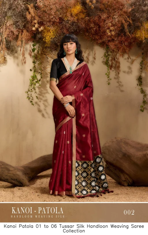 Kanoi Patola 01 to 06 Tussar Silk Handloon Weaving Saree Collection