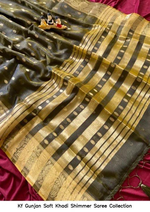Kf Gunjan Soft Khadi Shimmer Saree Collection