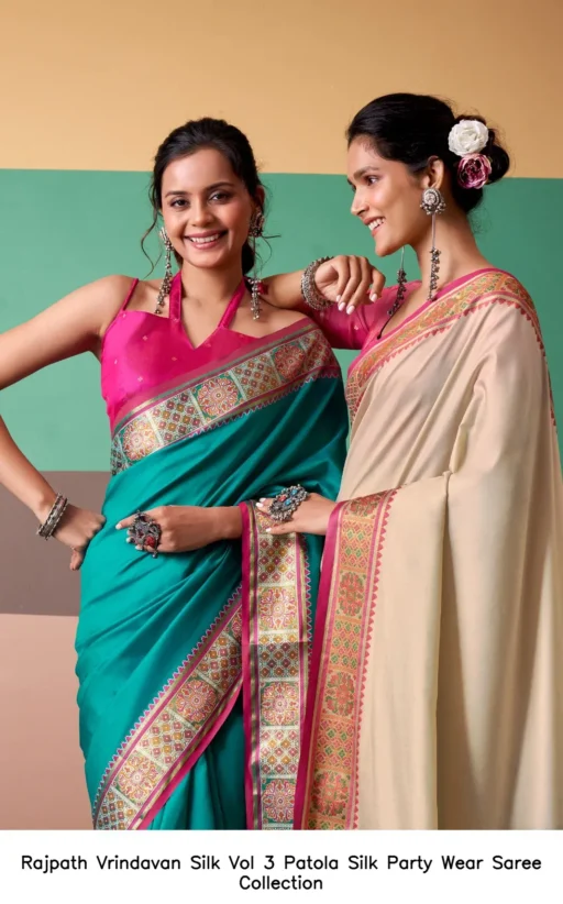 Rajpath Vrindavan Silk Vol 3 Patola Silk Party Wear Saree Collection