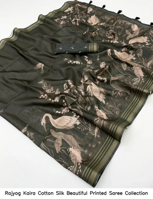 Rajyog Kaira Cotton Silk Beautiful Printed Saree Collection
