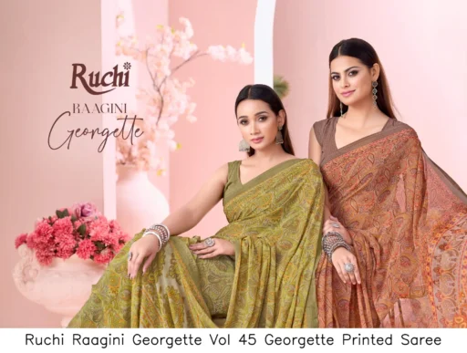 Ruchi Raagini Georgette Vol 45 Georgette Printed Saree