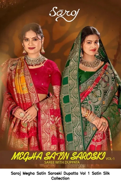 Saroj Megha Satin Saroski Dupatta Vol 1 Satin Silk Collection