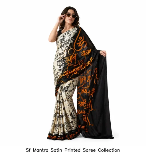 Sf Mantra Satin Printed Saree Collection