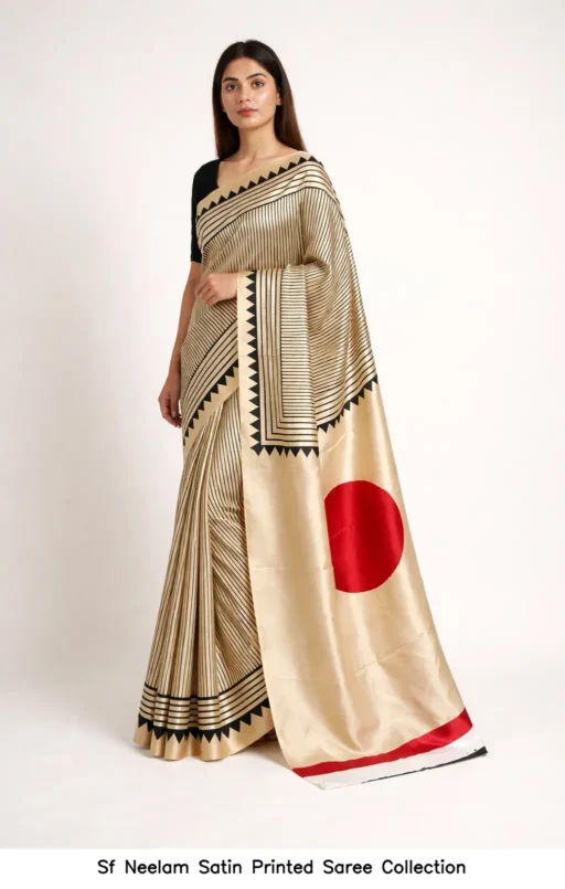 Sf Neelam Satin Printed Saree Collection