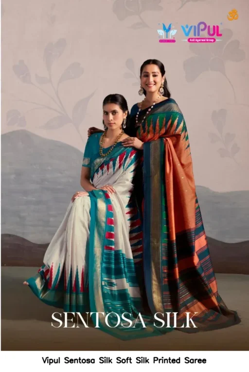 Vipul Sentosa Silk Soft Silk Printed Saree