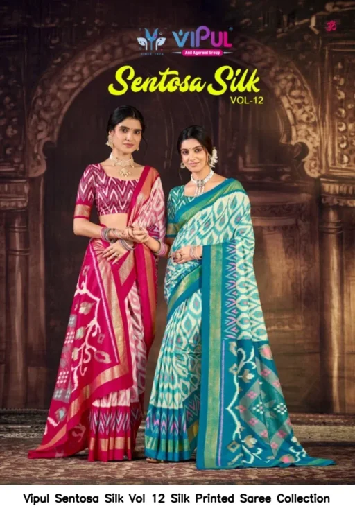 Vipul Sentosa Silk Vol 12 Silk Printed Saree Collection