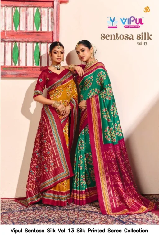 Vipul Sentosa Silk Vol 13 Silk Printed Saree Collection