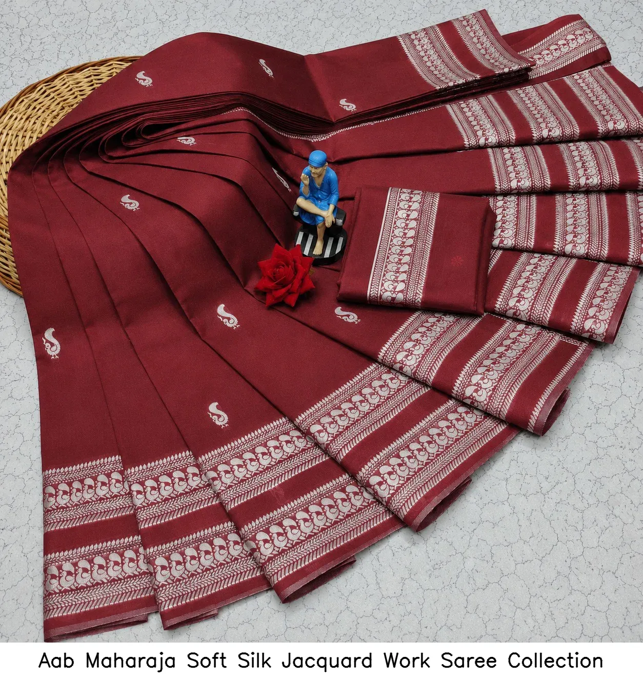 Aab Maharaja Soft Silk Jacquard Work Saree Collection - Image 4