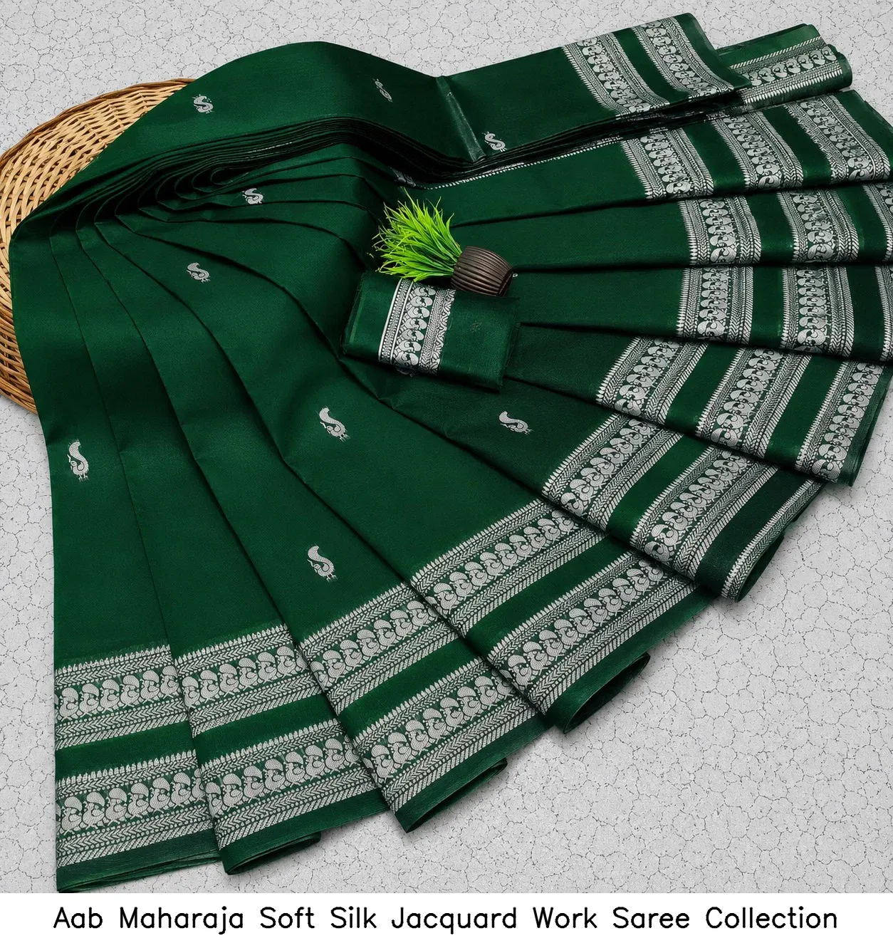 Aab Maharaja Soft Silk Jacquard Work Saree Collection - Image 5