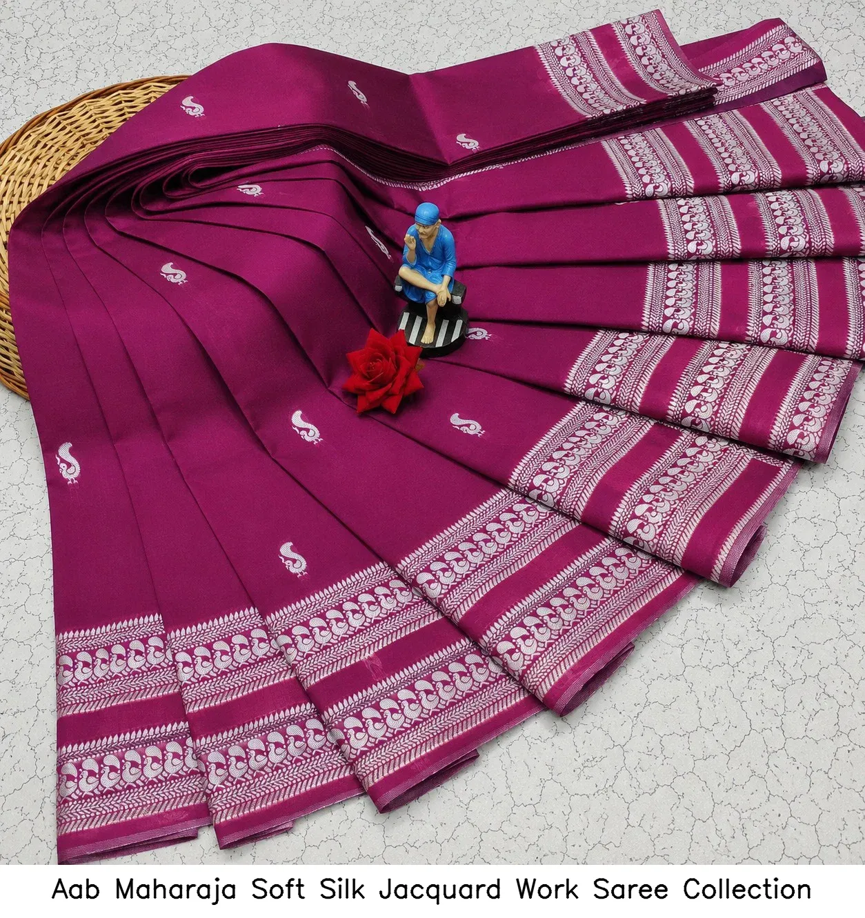 Aab Maharaja Soft Silk Jacquard Work Saree Collection - Image 7