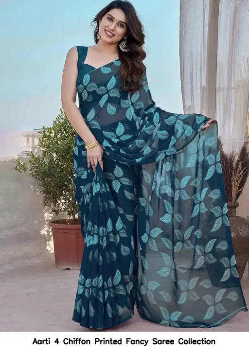 Aarti 4 Chiffon Printed Fancy Saree Collection