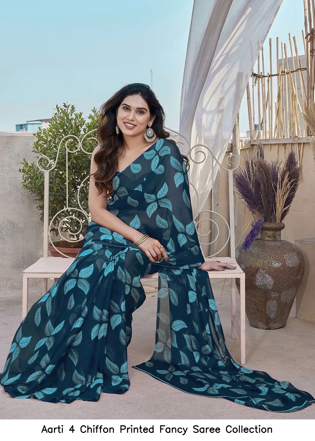 Aarti 4 Chiffon Printed Fancy Saree Collection - Image 5