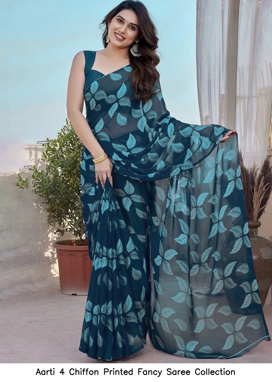 Aarti 4 Chiffon Printed Fancy Saree Collection - Image 9