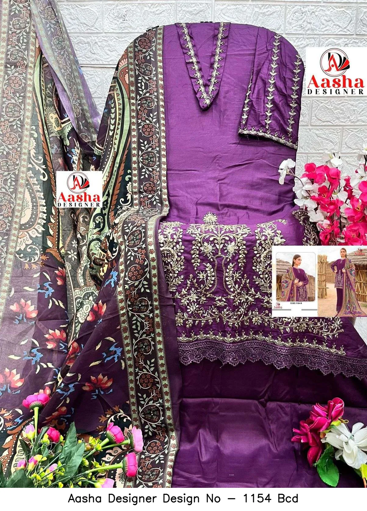 Aasha Designer Design No - 1154 Bcd - Image 5