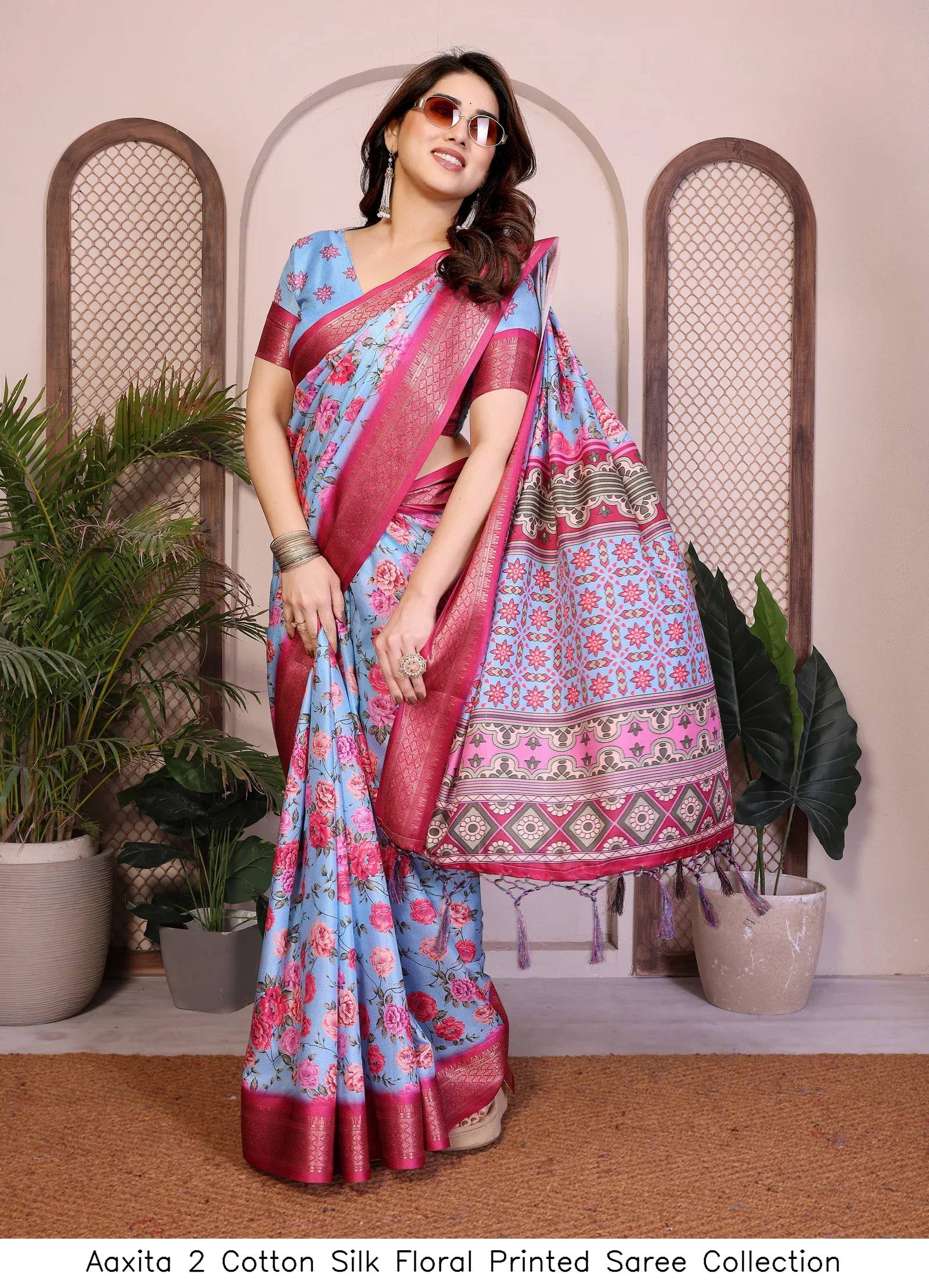 Aaxita 2 Cotton Silk Floral Printed Saree Collection