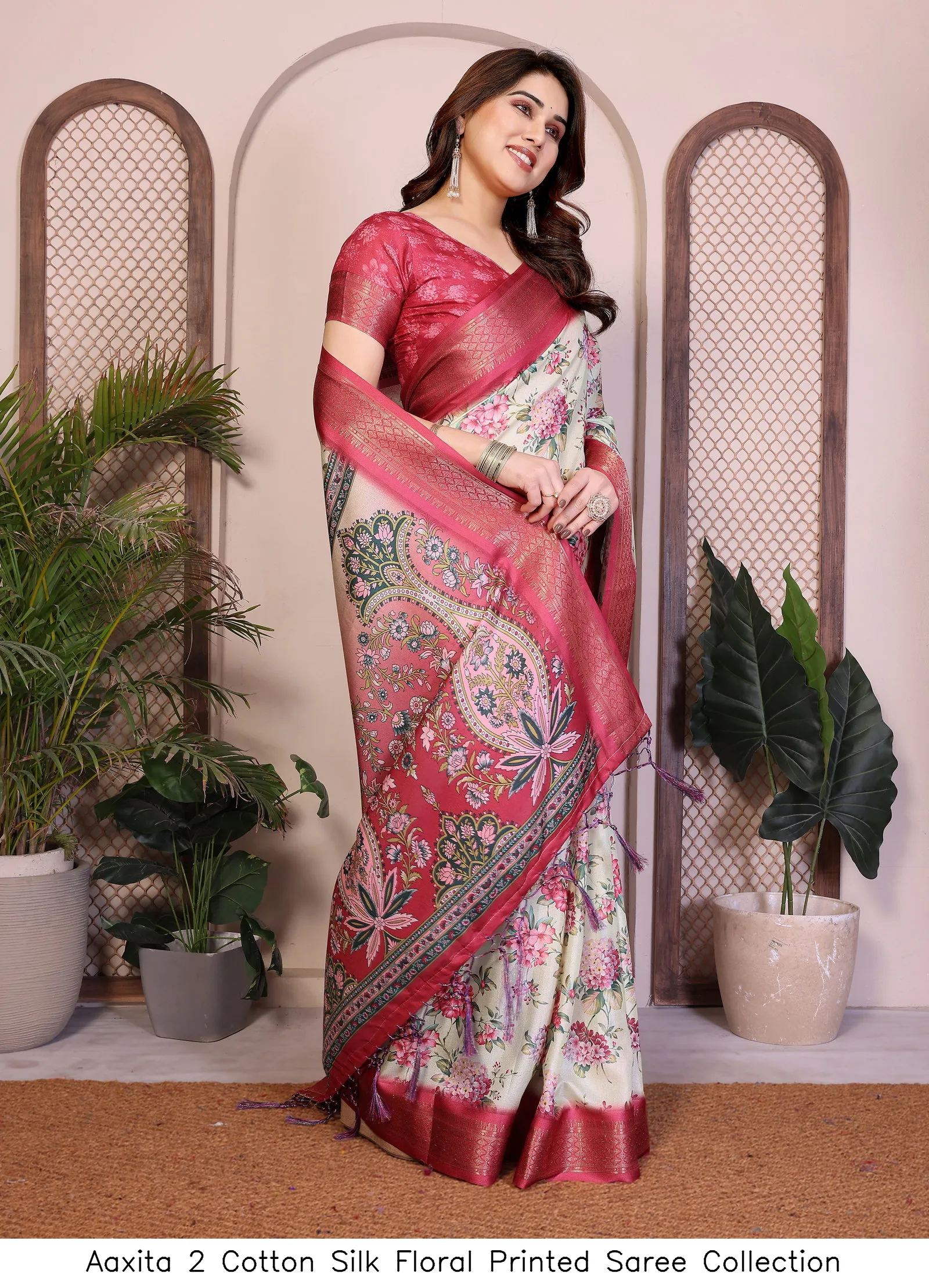 Aaxita 2 Cotton Silk Floral Printed Saree Collection - Image 11