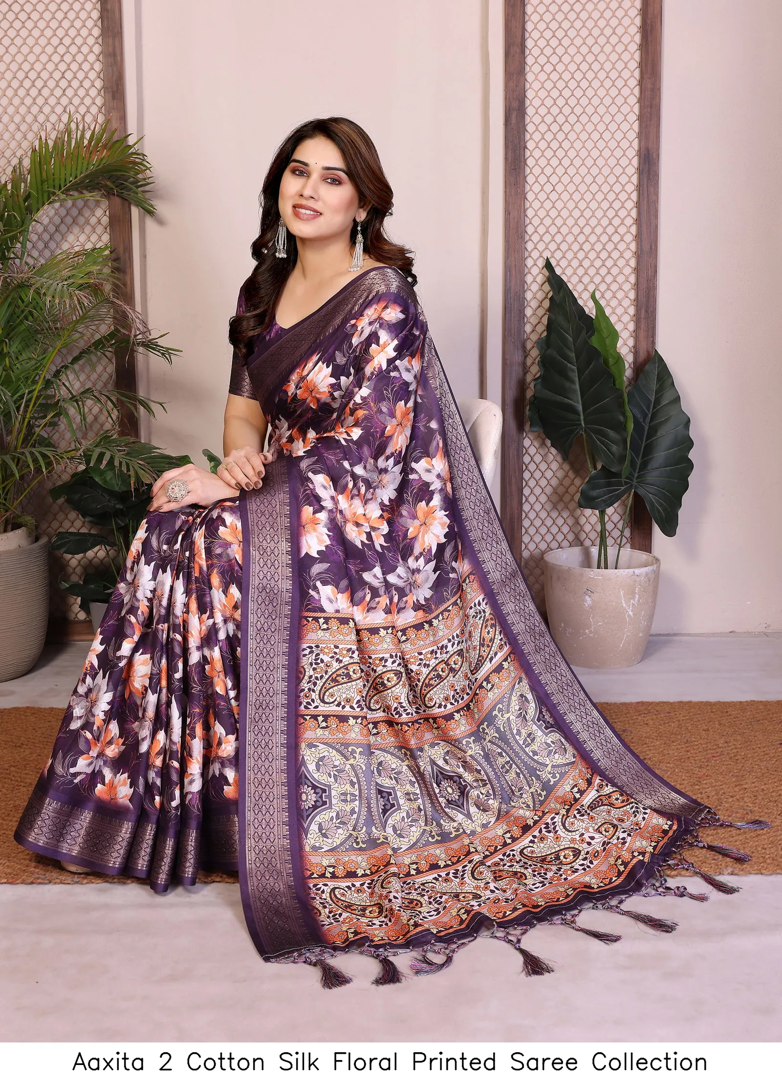 Aaxita 2 Cotton Silk Floral Printed Saree Collection - Image 12
