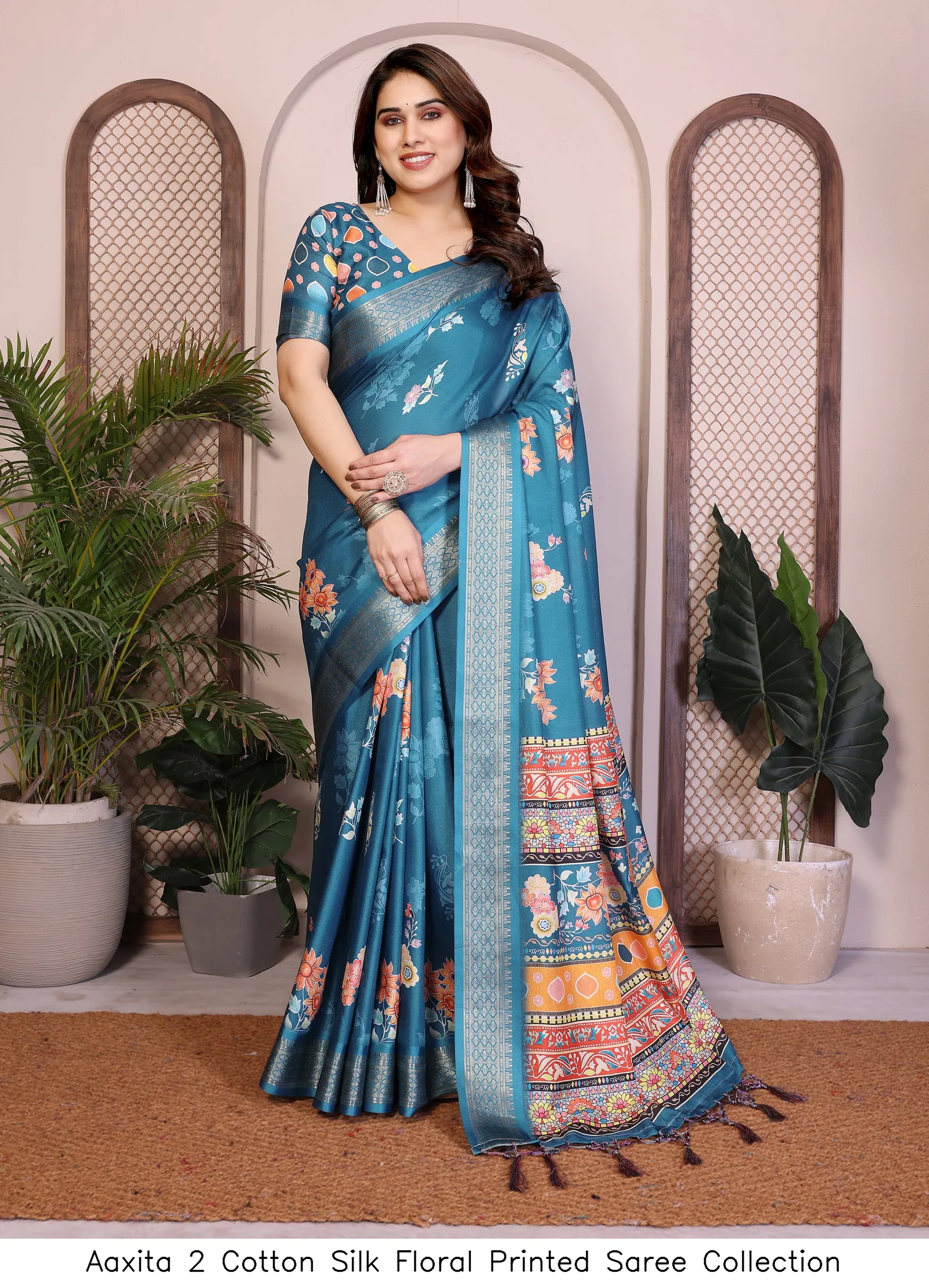 Aaxita 2 Cotton Silk Floral Printed Saree Collection - Image 2
