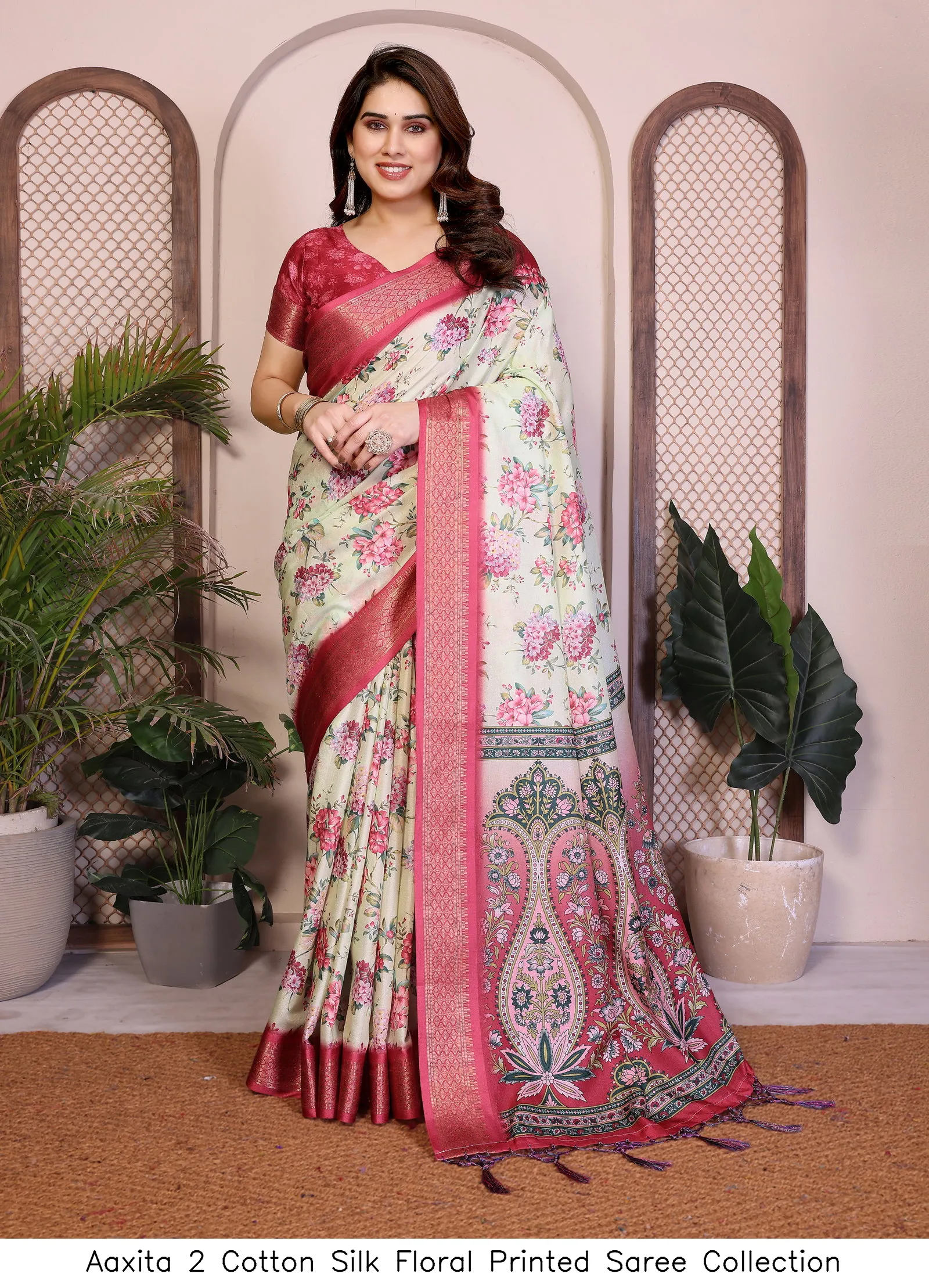 Aaxita 2 Cotton Silk Floral Printed Saree Collection - Image 5