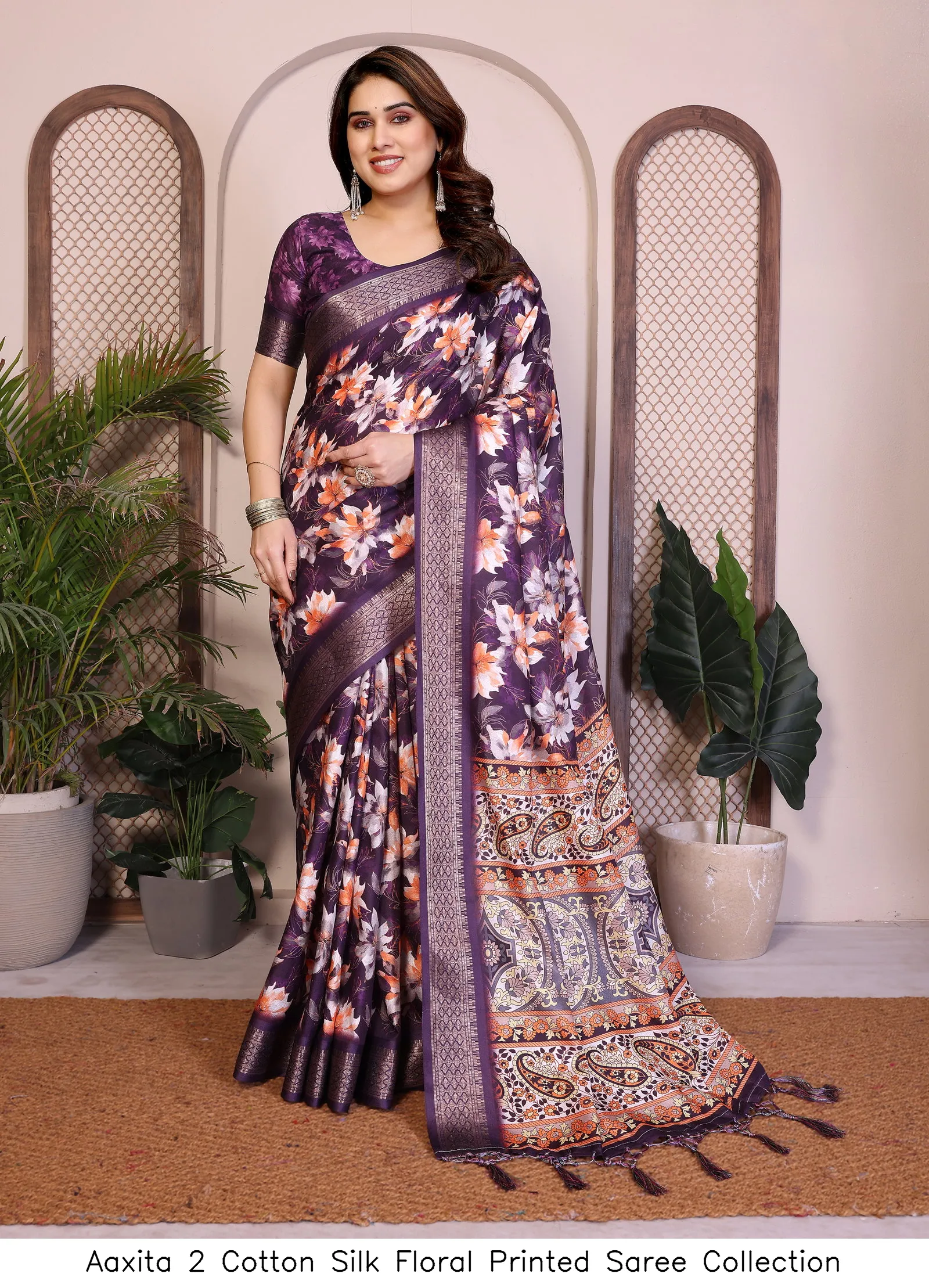 Aaxita 2 Cotton Silk Floral Printed Saree Collection - Image 6