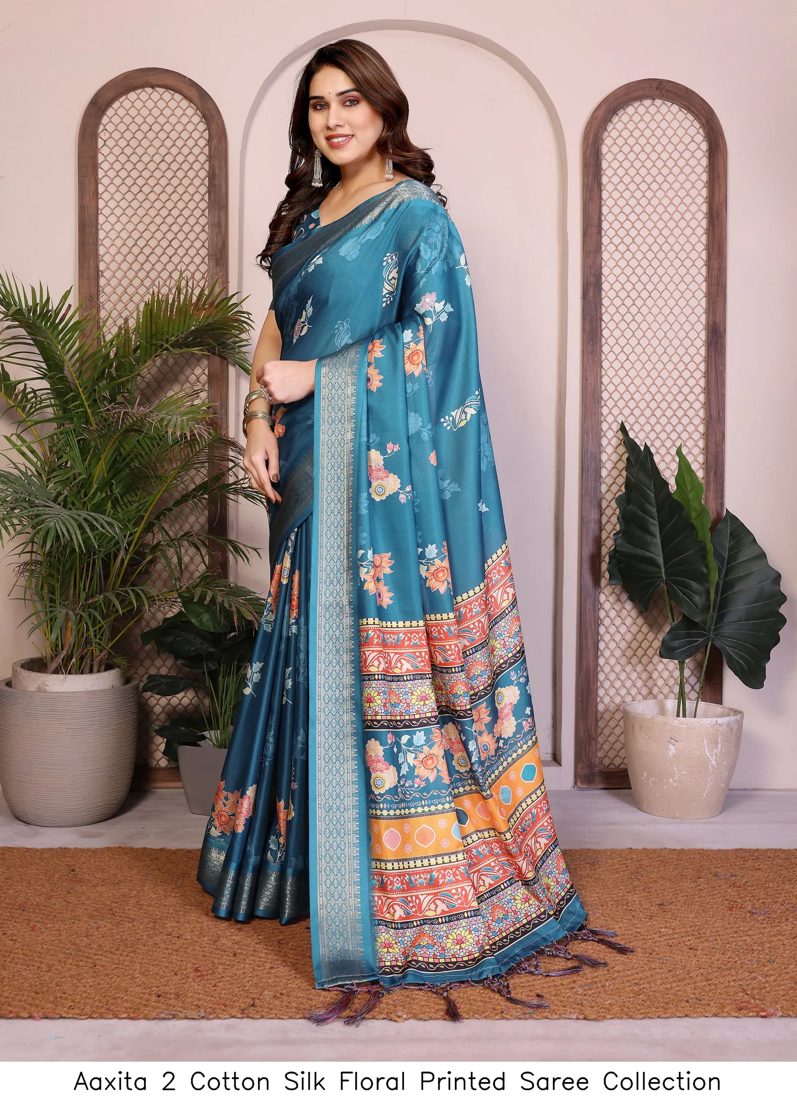 Aaxita 2 Cotton Silk Floral Printed Saree Collection - Image 8