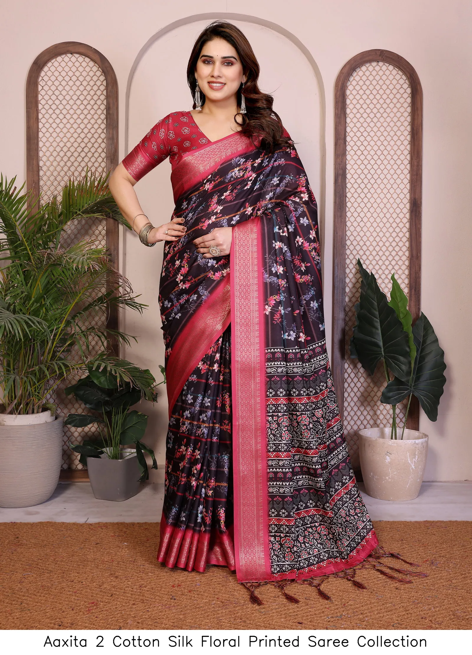 Aaxita 2 Cotton Silk Floral Printed Saree Collection - Image 9