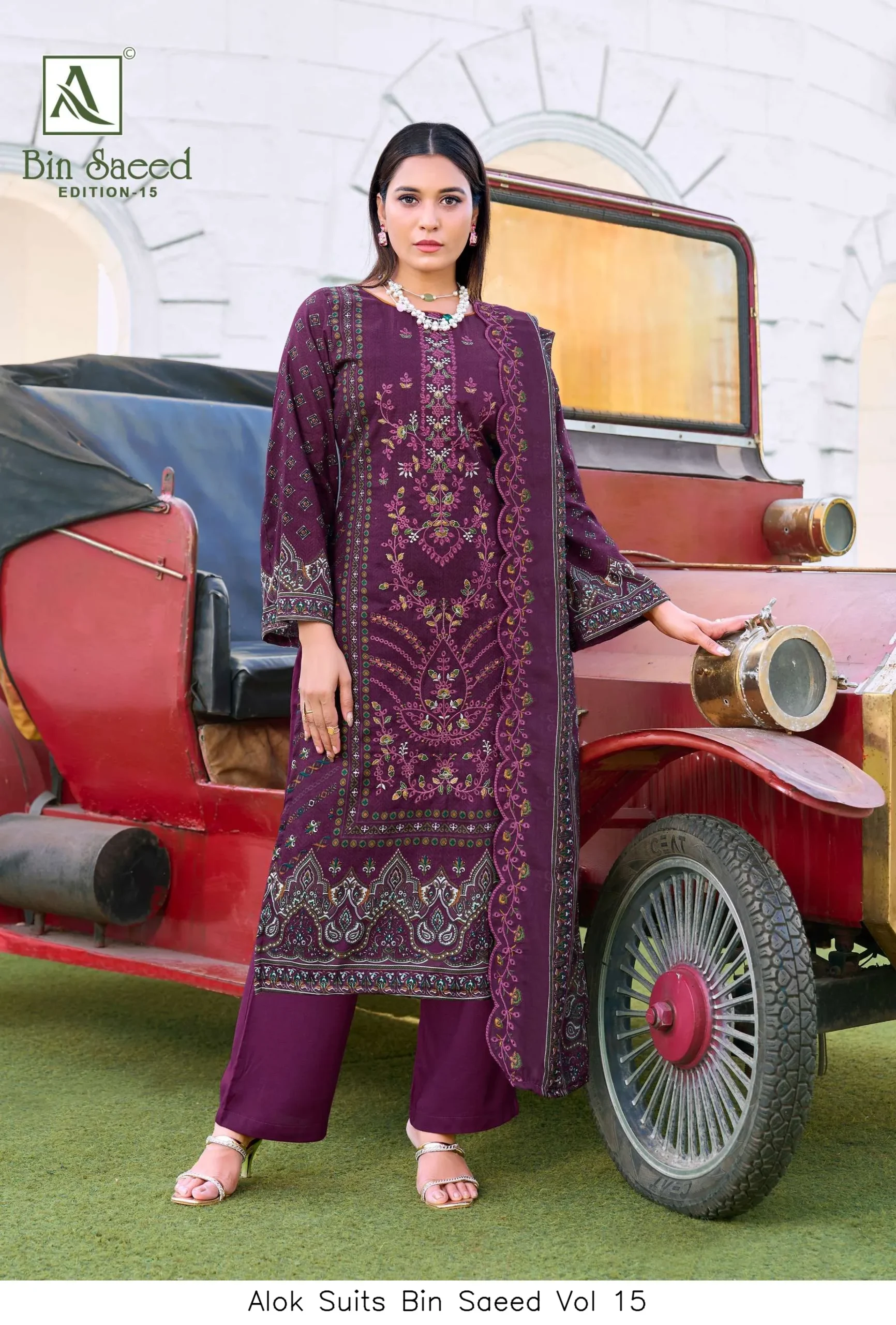 Alok Suits Bin Saeed Vol 15 - Image 5