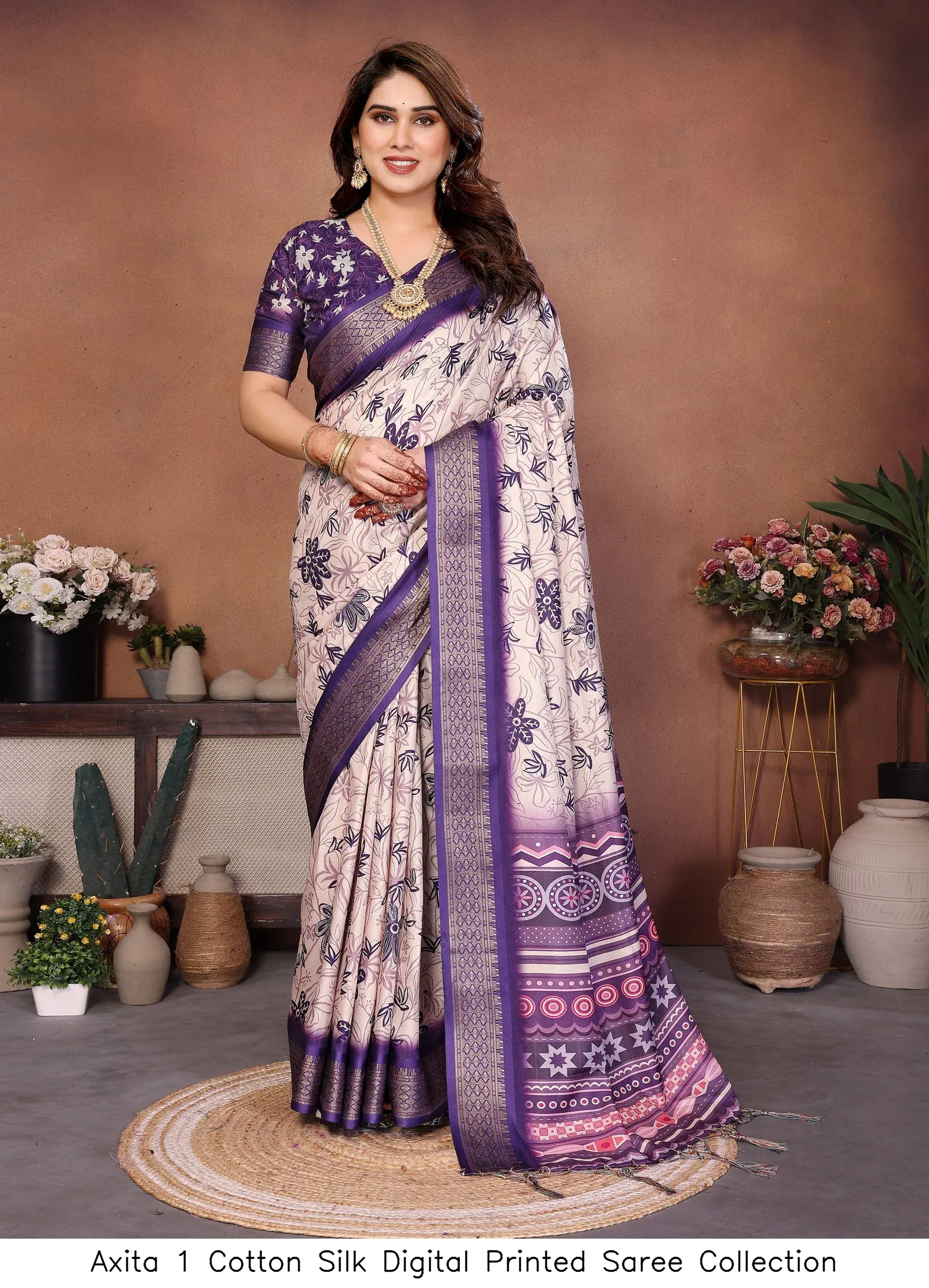 Axita 1 Cotton Silk Digital Printed Saree Collection - Image 10