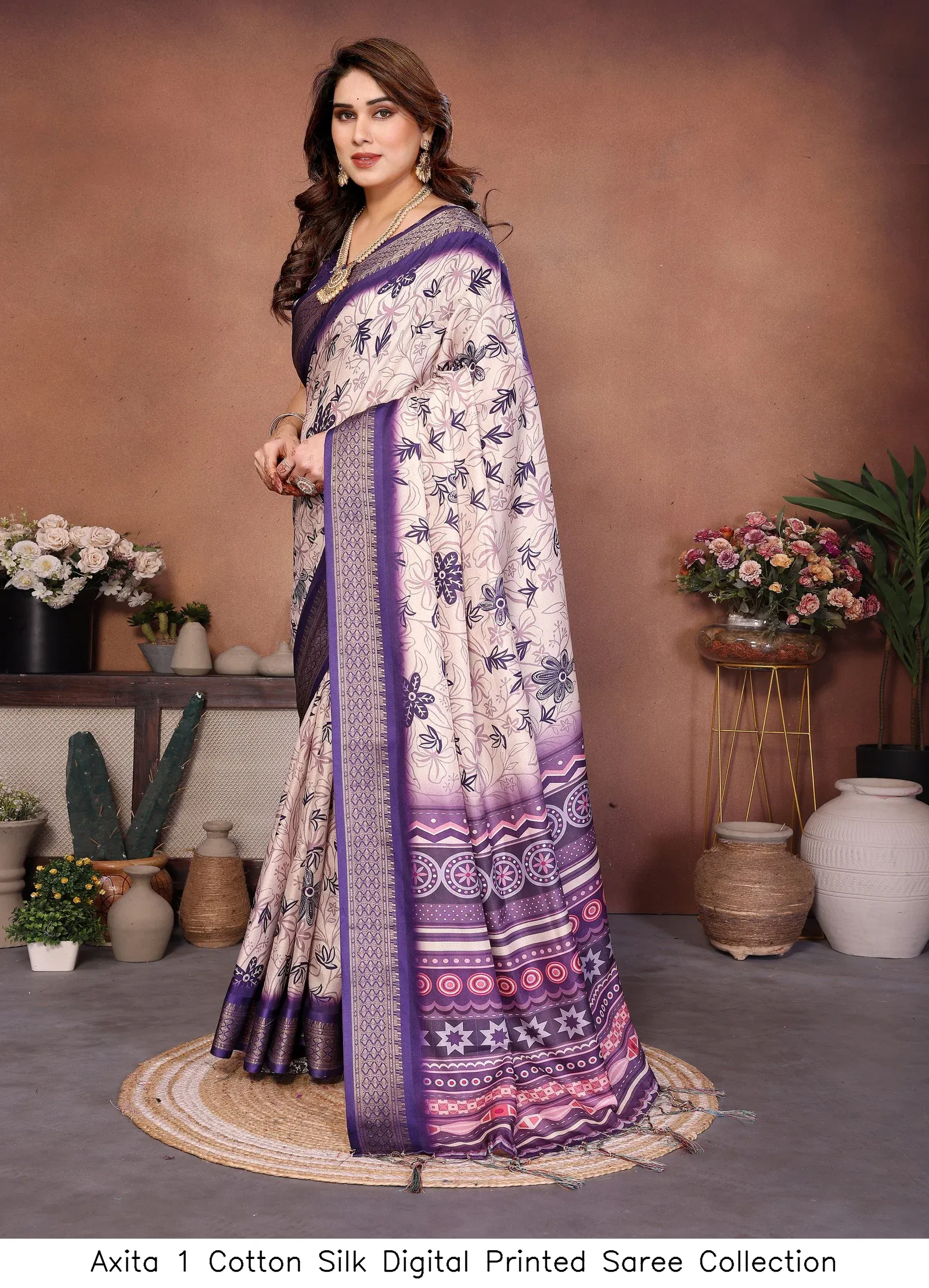 Axita 1 Cotton Silk Digital Printed Saree Collection - Image 13