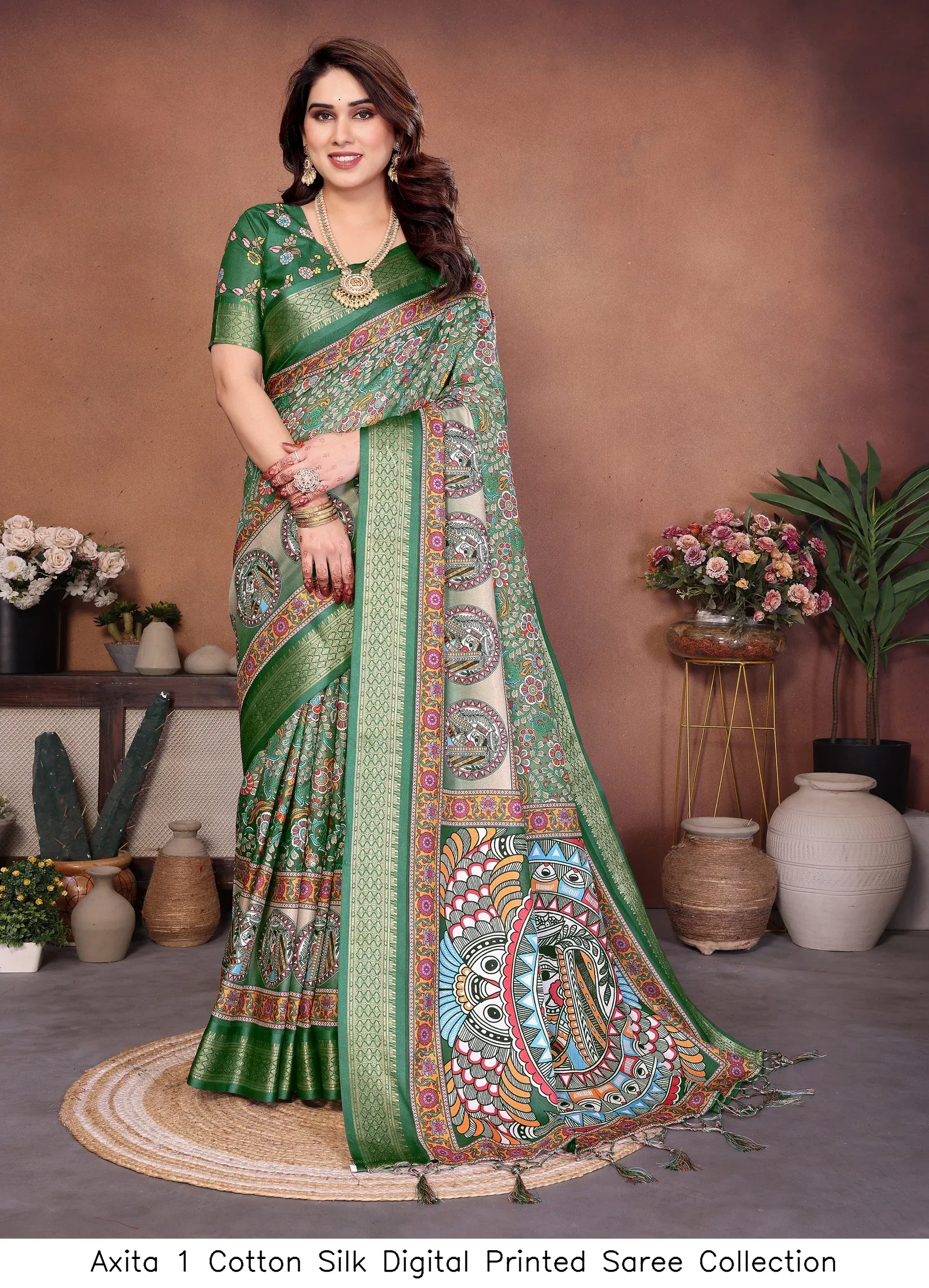 Axita 1 Cotton Silk Digital Printed Saree Collection - Image 2
